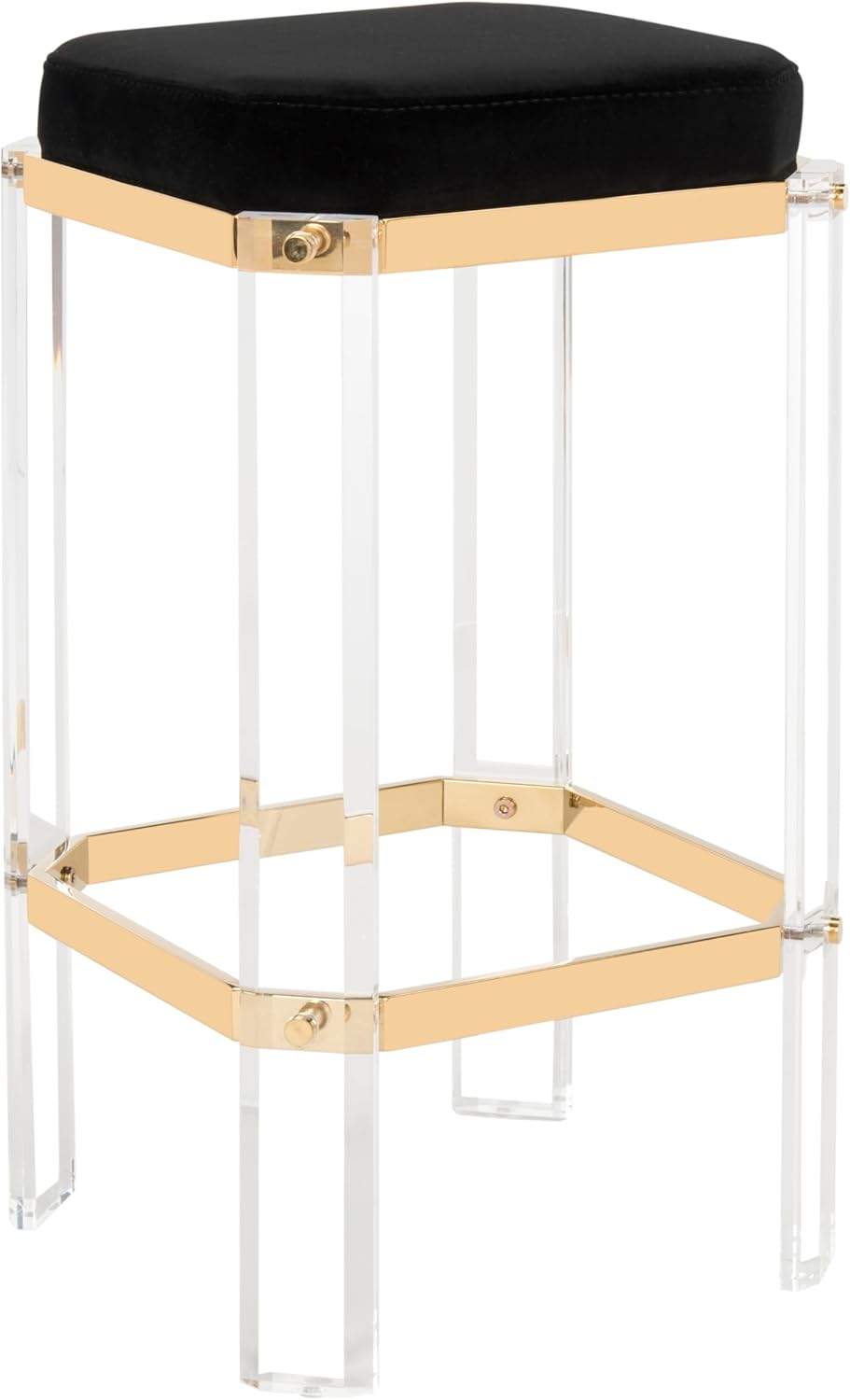 Safavieh Home Collection Cicely Acrylic Bar Stool, Black