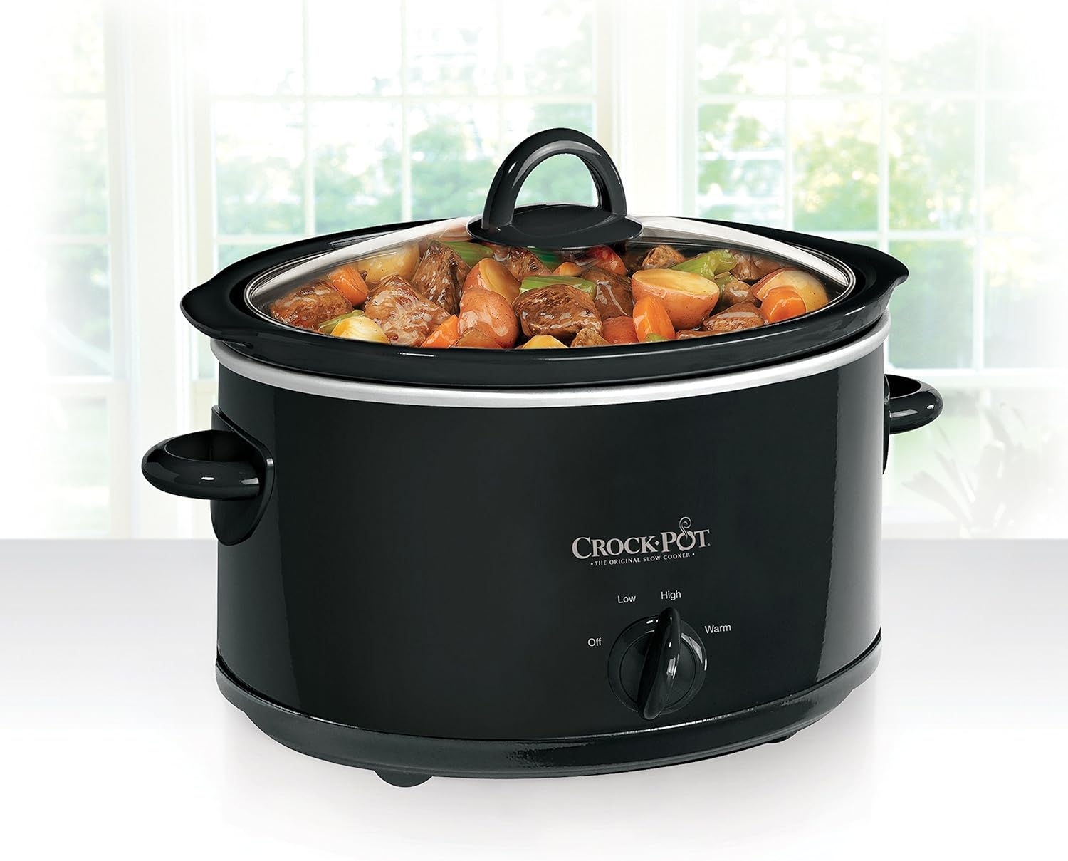 Crock-Pot 4-Quart Manual Slow Cooker, Black
