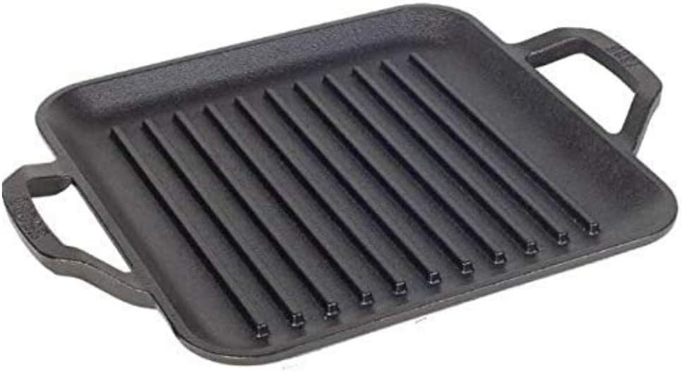 Lodge Chef Collection - 11 Inch Cast Iron Chef Style Square Grill Pan