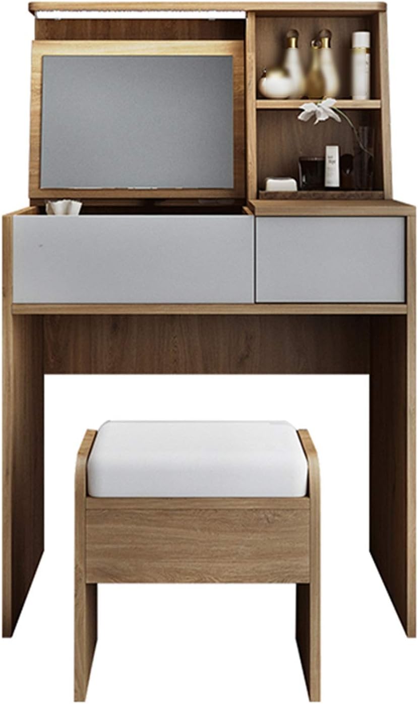 Vanity Table Set Dressing Table with Stool Dresser Set Mirror Drawer Makeup Desk Bedroom