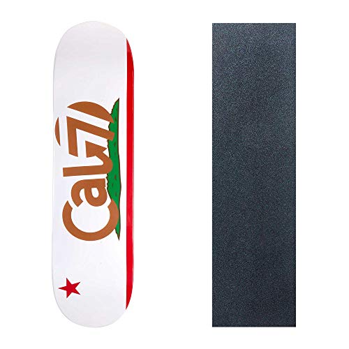 Cal 7 Graphic Skateboard Deck with Mob Green Glitter Grip Tape | Canadian Maple | 8 Inch