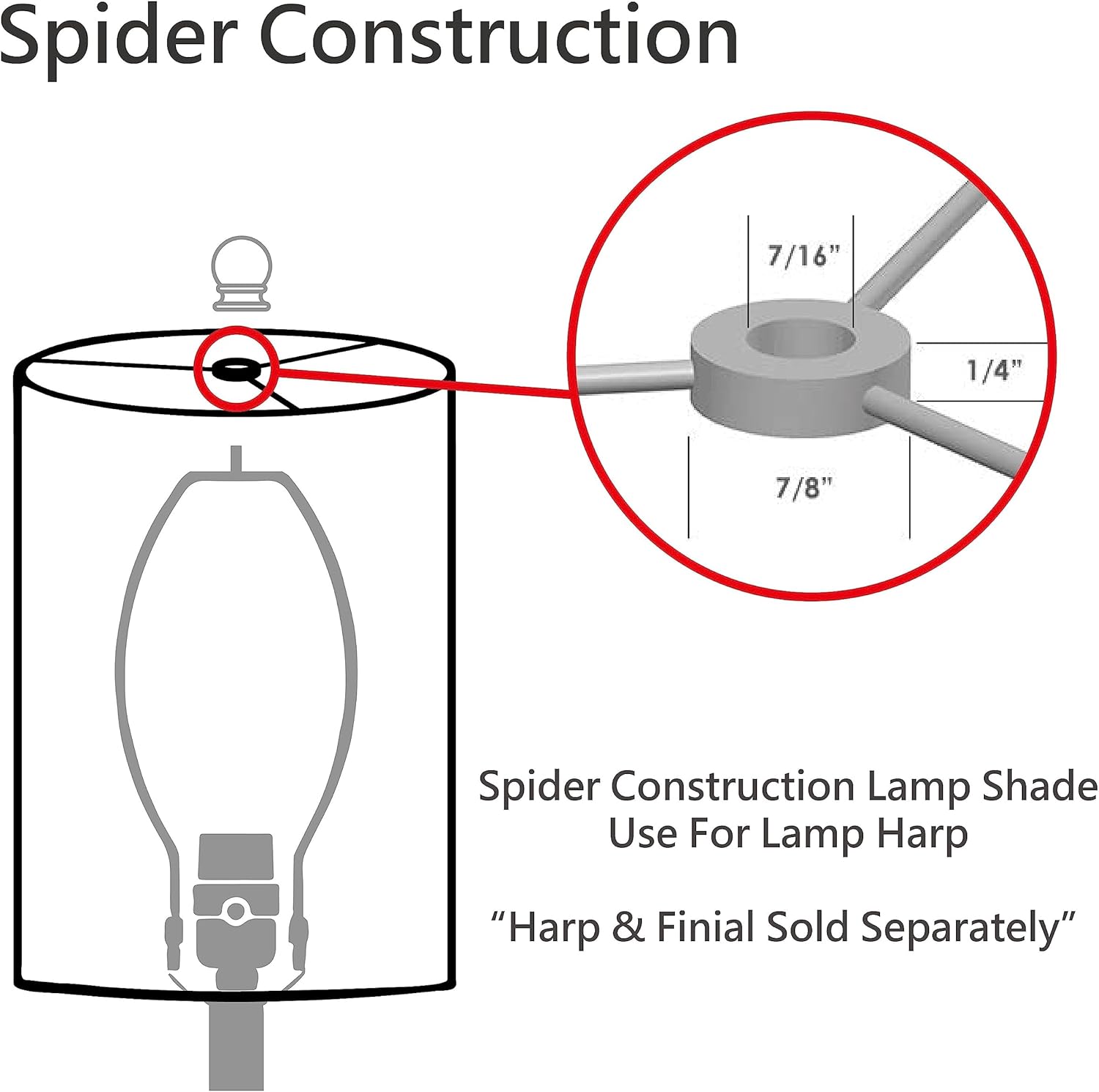 Aspen Creative 32023A Transitional Hardback Empire Shaped Spider Construction Lamp Shade in Beige, 18