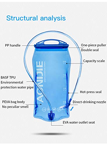 AONIJIE Leakproof Water Reservoirs for Backpacks/Running Vest Pack - 1L / 2L / 3L Hydration Bladder