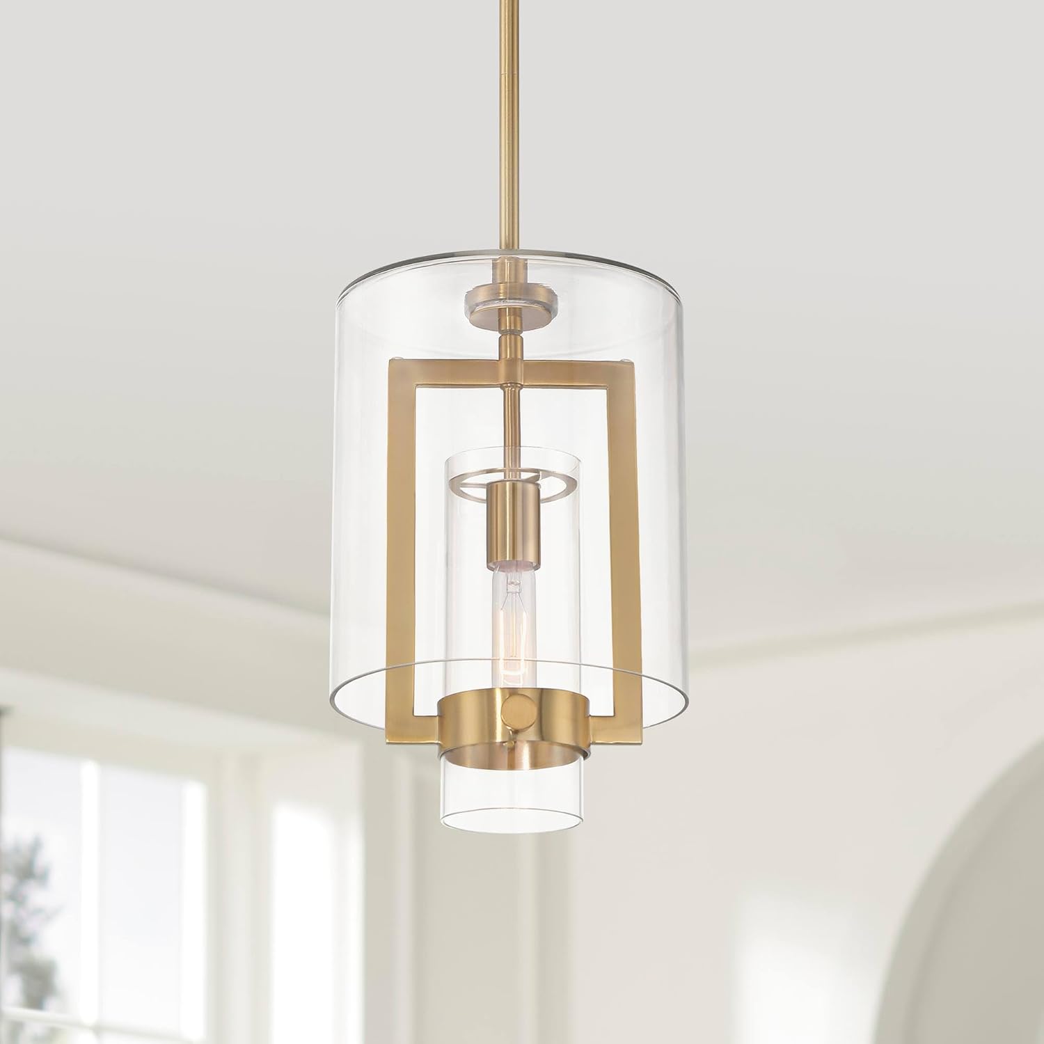Possini Euro Design Camden Warm Brass Gold Mini Pendant Light 10