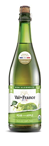 Val de France, Non-Alcoholic, Reduced Calorie, Organic and OU Kosher Sparkling Juice (Raspberry), 25.4 Fl Oz (1 bottle)
