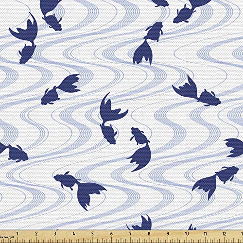 Ambesonne Safari Fabric by The Yard, Leopard Cheetah Animal Print Kiss Shape Lipstick Mark Dotted Trend Art, Decorative Fabric for Upholstery and Home Accents, 2 Yards, Pink Grey