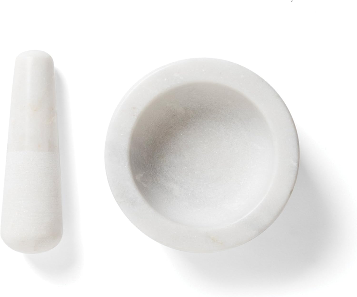 Fox Run Mortar and Pestle, Marble, White , 4.75