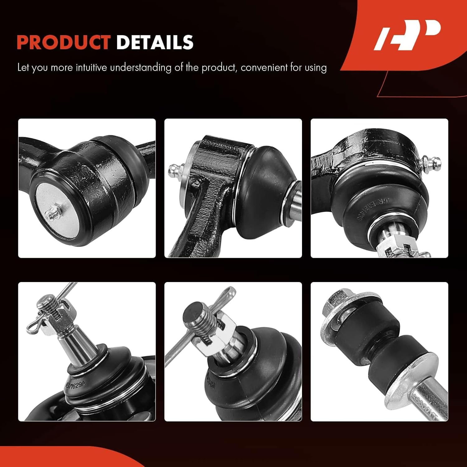 A-Premium 13Pcs Front Suspension Kit, Upper Control Arm Ball Joint Sway Bar Link Inner Outer Tie Rod End Idler Arm, Compatible with Chevrolet Blazer 98-05, S10 98-04, GMC Jimmy 98-05, Sonoma 98-04