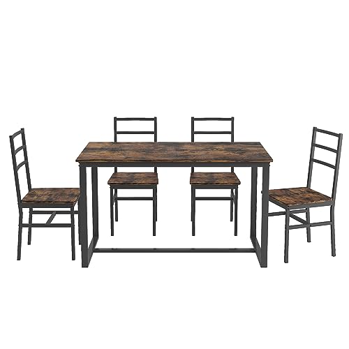 3-Piece Farmhouse Kitchen Table Set with Benches - Classic Design, Space-Saving, and Sturdy (White)
