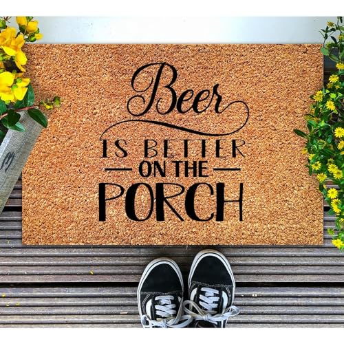 As for Me and My House We Will Serve The Lord Coir Mat Family Phrase Doormat Funny Thick Durable Non Slip Mat for Front Porch Entrance Home Entryway 24x36in