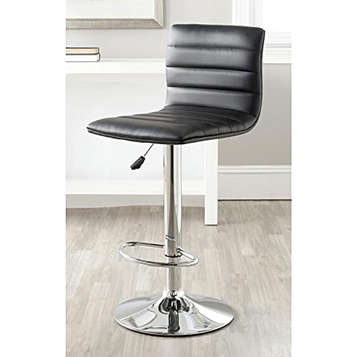 Safavieh Home Collection Arissa Black Adjustable Swivel Gas Lift 23.8-29.9-inch Bar Stool