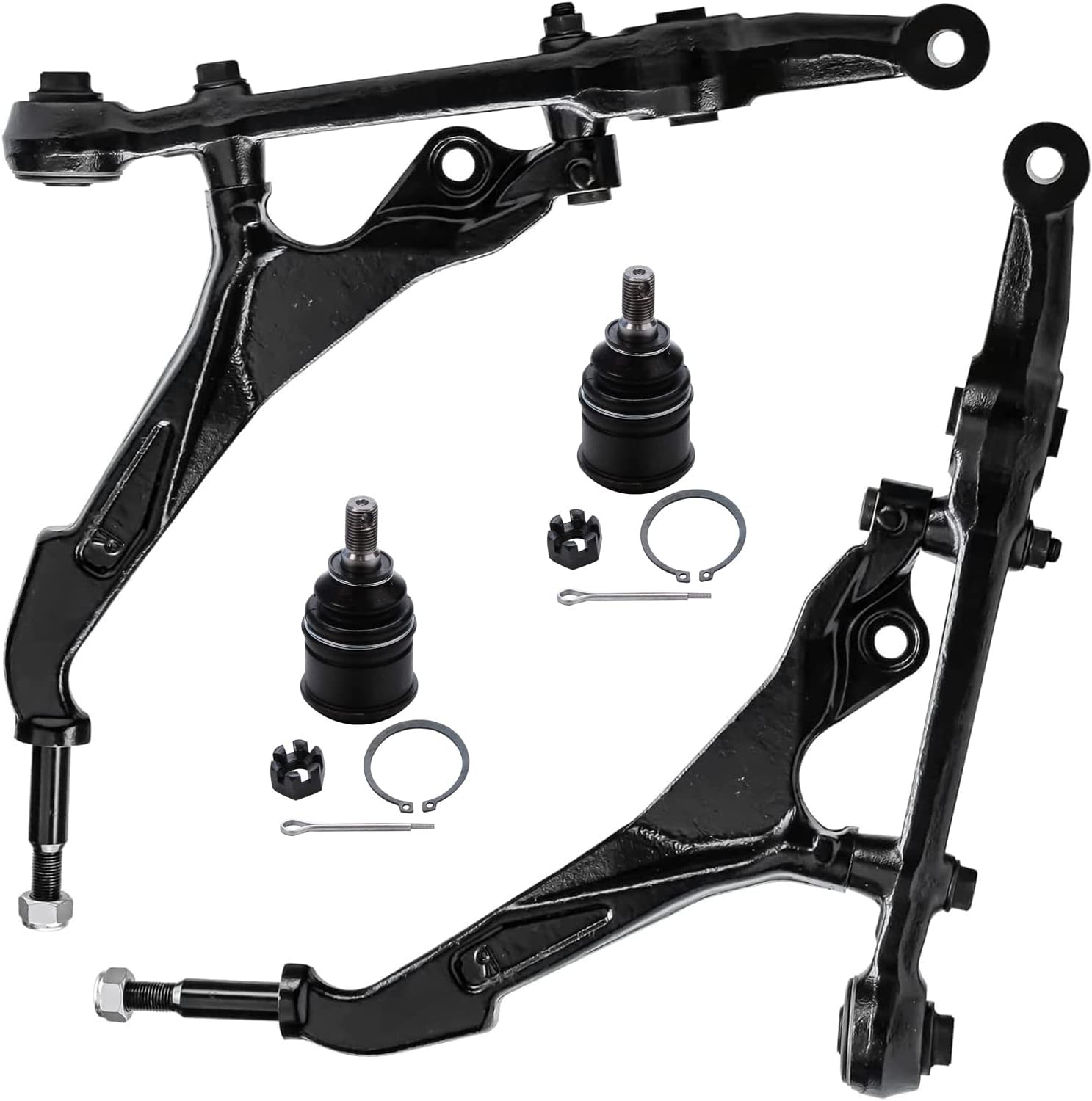 Detroit Axle - Front End 14pc Suspension Kit for 92-95 Honda Civic 1992 1993 1994 1995 Control Arms Lower Ball Joints Sway Bar Links Tie Rods Boots 94-01 Acura Integra Replacement