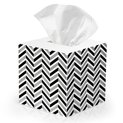 Ilyapa Tissue Box Cover Square - Rustic Galvanized Metal Tissue Box Holder