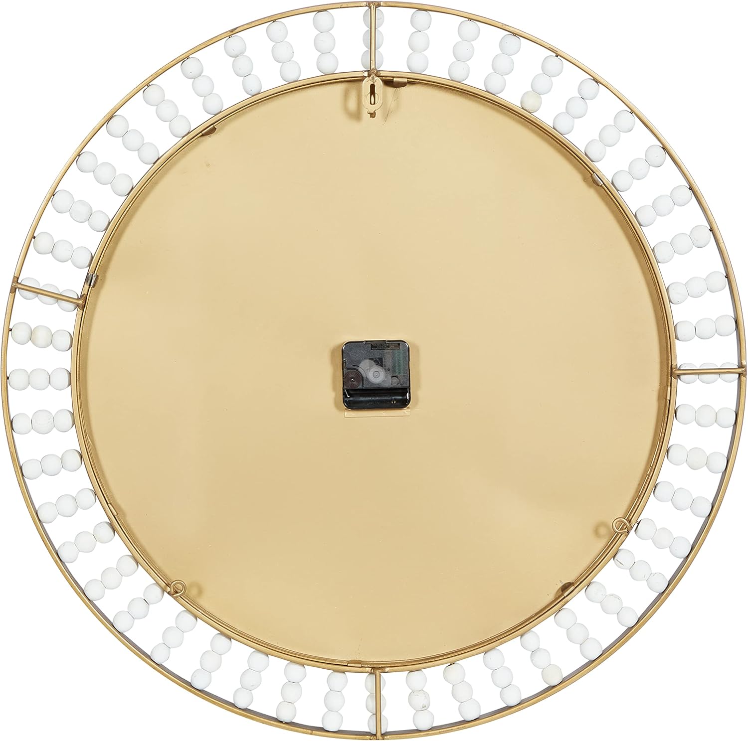 Deco 79 Metal Wall Clock with Gold Frame and Radial Beading, 24