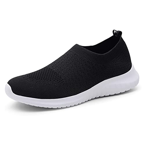LANCROP Women's Walking Shoes - Casual Breathable Athletic Tennis Slip on Sneakers