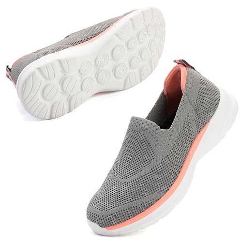 Women's Road Running Shoes Walking Slip on Stretch Kni Comfort Breathable Lightweight Athletic Yoga Easy Sneakers Daily Shoes