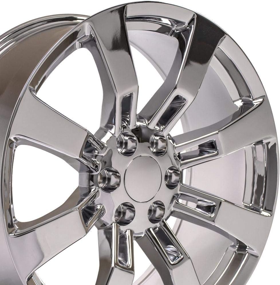 OE Wheels LLC 22 inch Rim Fits 6x139.7 Silverado Suburban Tahoe Sierra Yukon Escalade CA82 22x9 Chrome Wheels Hollander: 5409