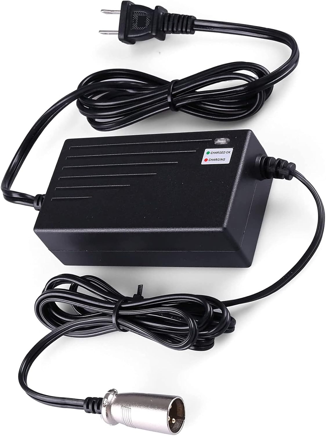 24V 2A Battery Charger for GoGo Mobility Scooter - Premium 24V 2000mA Quick Charger (3-Pin XLR Connector) for Drive Medical, Go-Go Elite Traveller, Jazzy Power Chair, Pride Mobility, ShopRider, Ezip