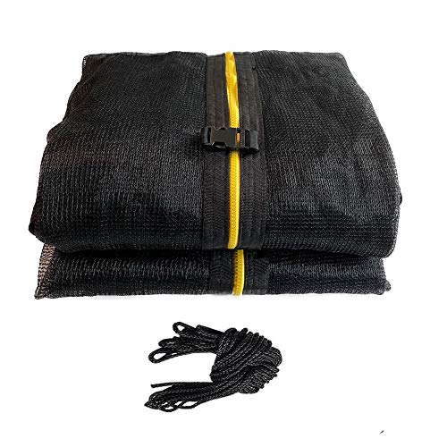 12/14/15FT Replacement Trampoline Safety Net Fits for Round Frames Using 6 Curved Pole with Top Ring Enclosure Systems (Net Only)