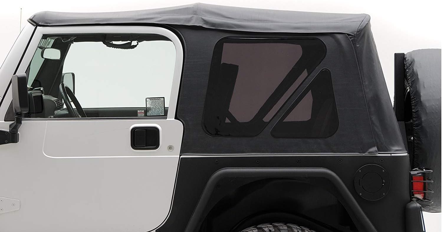 Smittybilt Replacement Soft Top with Tinted Windows and Upper Door Skins (Black Diamond) - 9970235