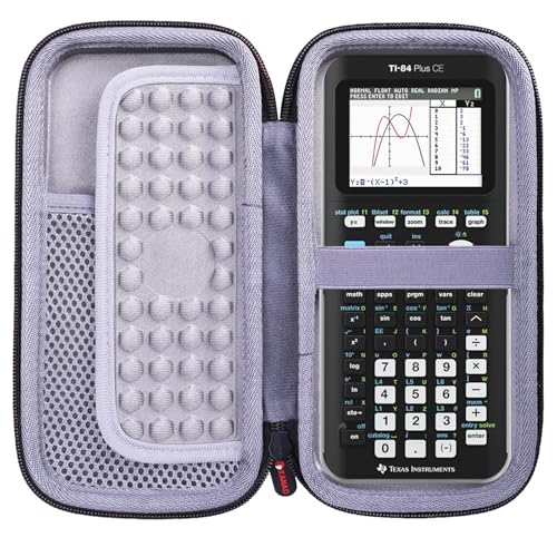 Hard Case Compatible with Texas Instruments TI-84 Plus CE/TI-84 Plus/TI-Nspire CX II CAS/TI-Nspire CX II/TI-83 Plus/TI-85 /TI-86 /TI30xs /TI36X Pro/TI 34 Color Graphing Calculator by XANAD (Black)