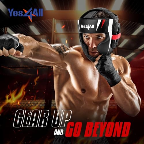 Yes4All Extreme Full Face Boxing Headgear, Adjustable Sparring Headgear