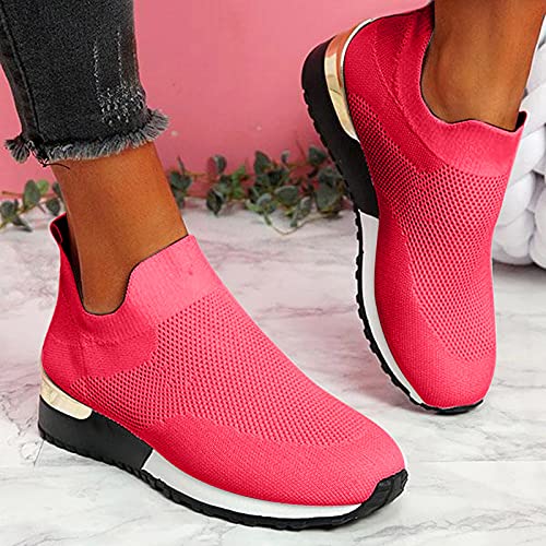 Arthritis Sneakers for Women Men Comfortable Arch Support Shoes Casual Slip On High Top Mesh Shoes Breathable Running Walking Shoes Travel Basketball Tennis Athletic Shoes