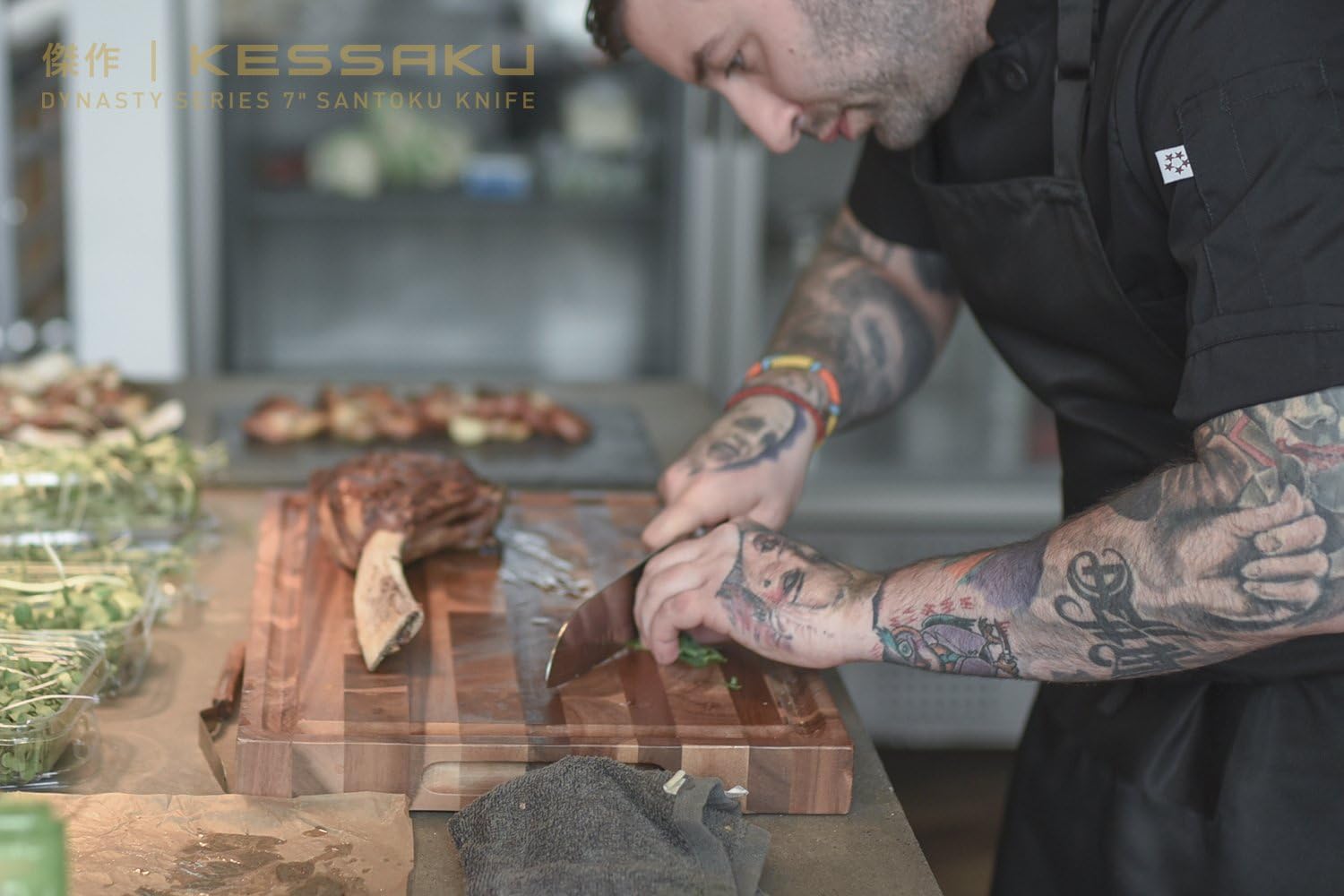 8-Inch Chef & 7-Inch Santoku Knife Set - Dynasty Series - German HC Steel - G10 Full Tang Handle