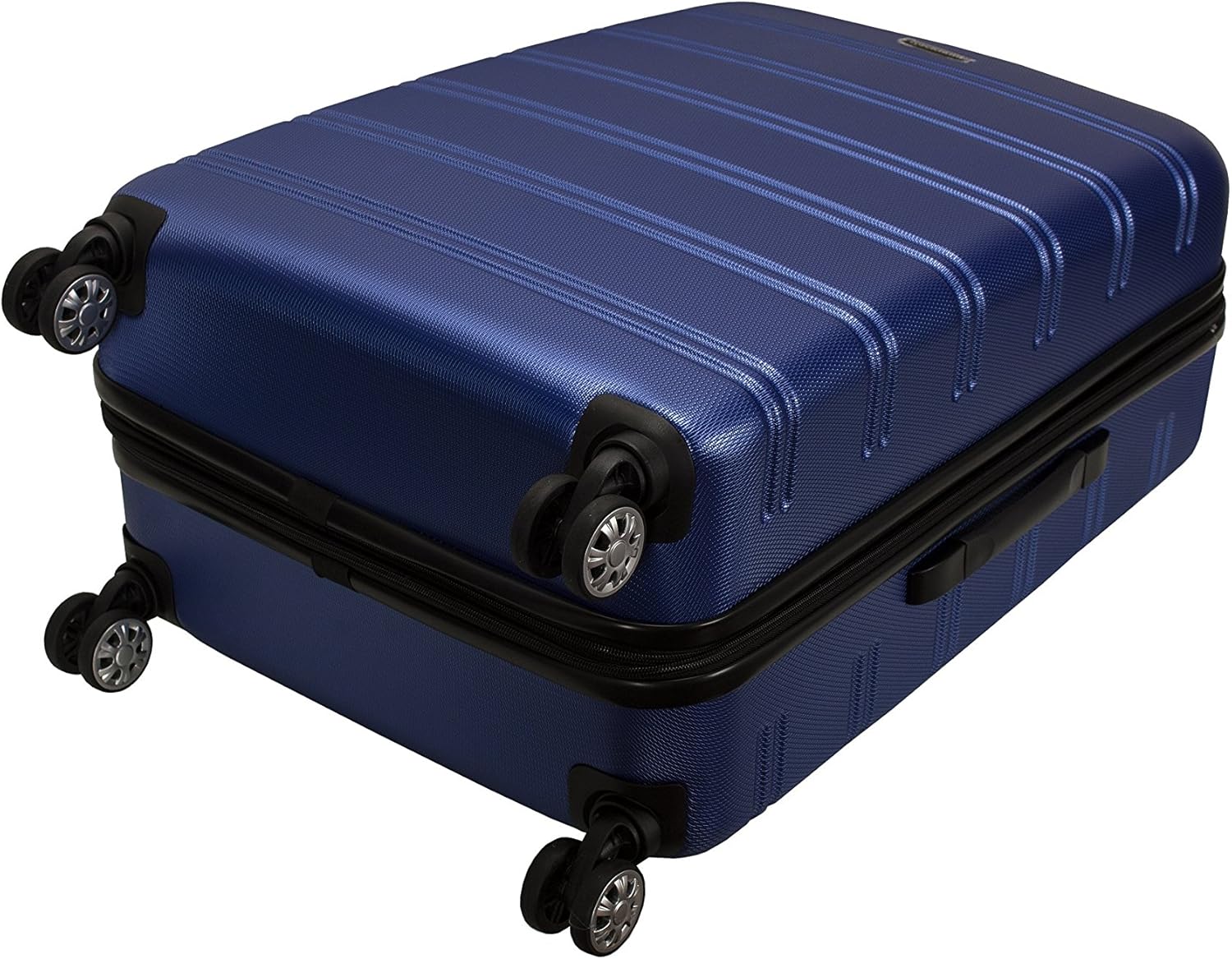Rockland Melbourne Hardside Expandable Spinner Wheel Luggage, BLUE, Checked Large 28