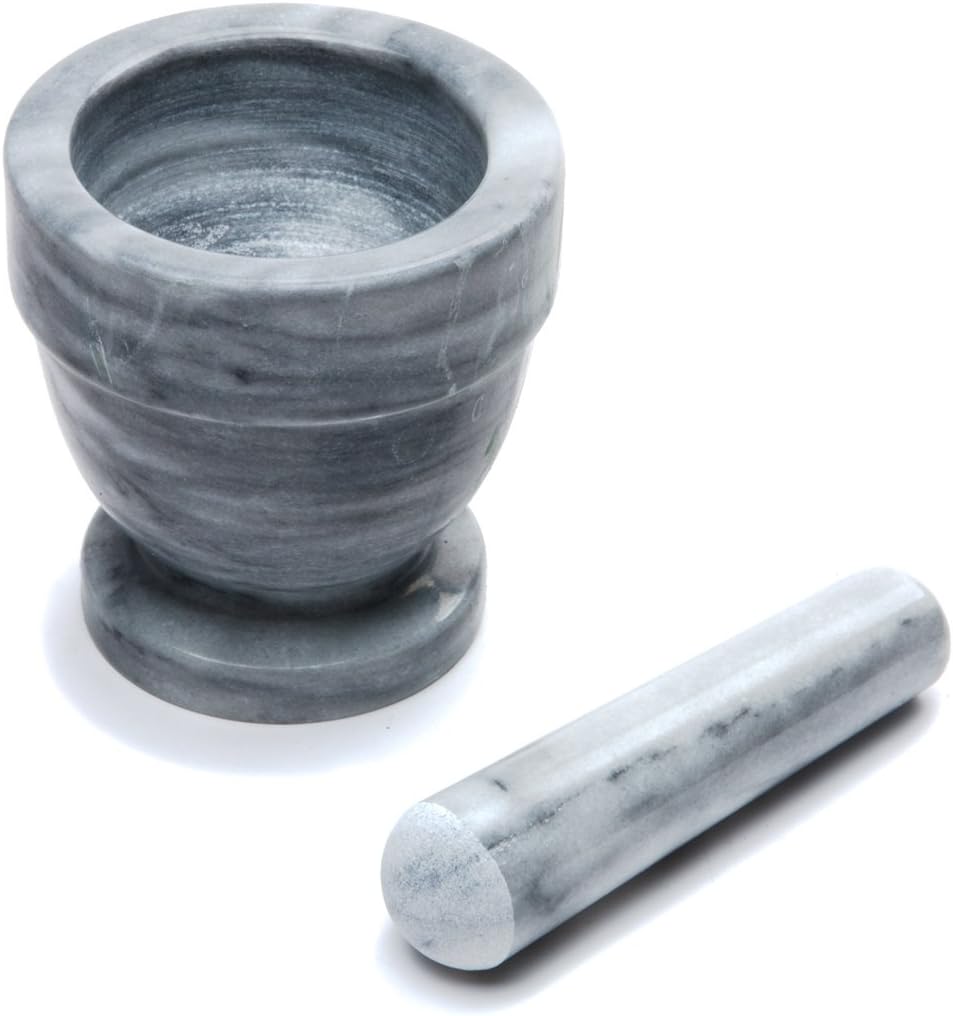 Fox Run Marble Mortar and Pestle, White