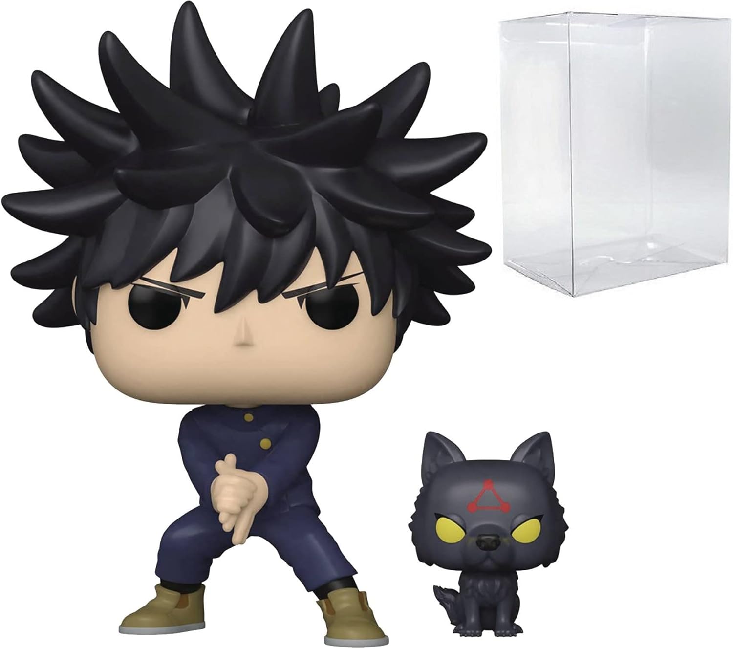 POP Jujutsu Kaisen - Megumi Fushiguro and Divine Dog Funko Vinyl Figure (Bundled with Compatible Box Protector Case), Multicolor, 3.75 inches