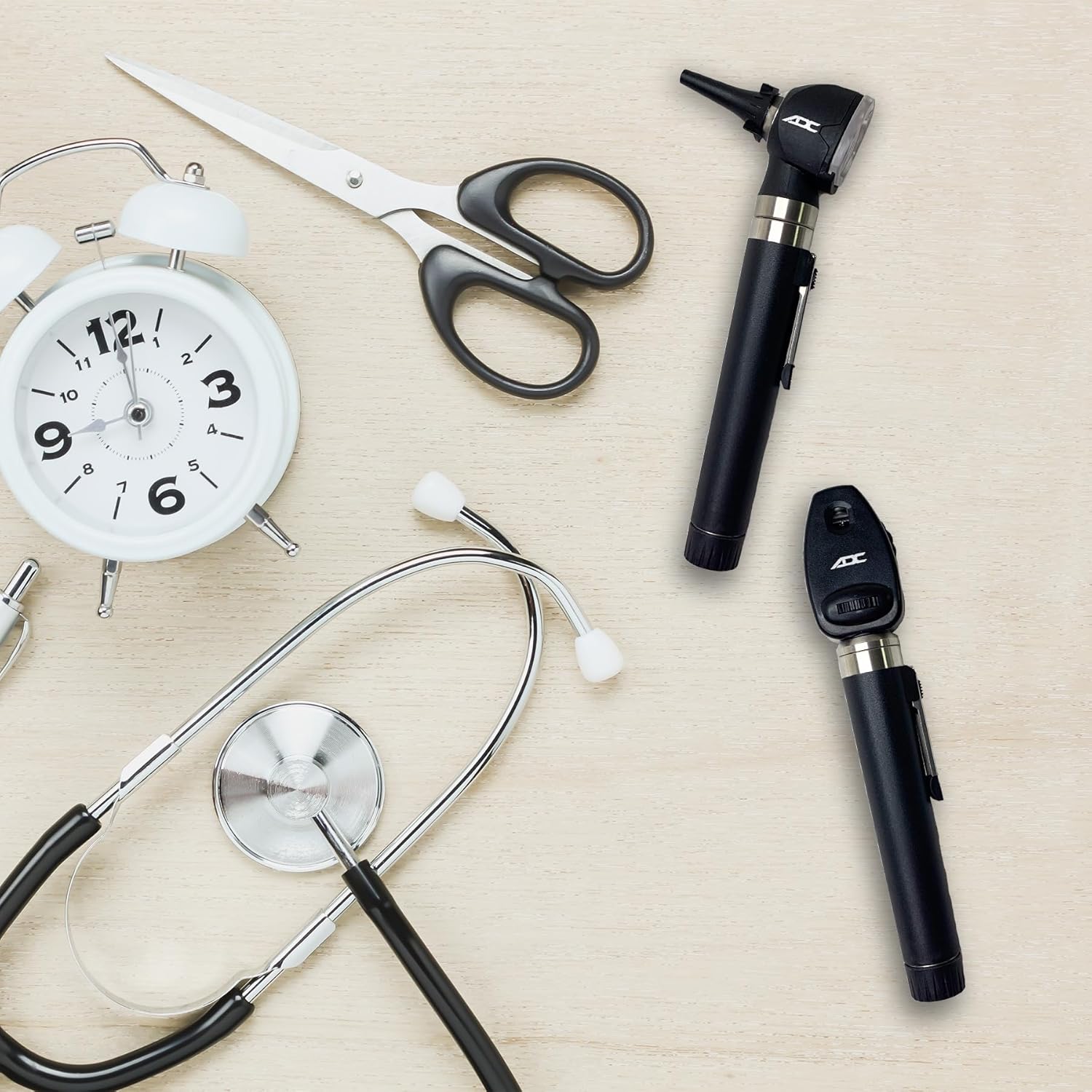 ADC 5110NLS Diagnostix 2.5v Pocket Otoscope/Ophthalmoscope Set, Soft Case, LED, Black