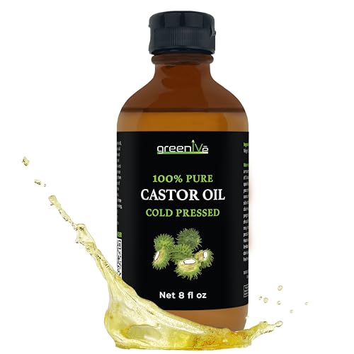 GreenIVe - 100% Pure Castor Oil - Cold Pressed - Hexane Free - Exclusively on Amazon (4 Fl Oz (Pack of 1))