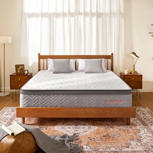 Sweetnight Full Mattress,10 Inch Hybrid Mattress with Individual Pocketed Coils for Pressure Relief & Motion Isolation, Nimbus