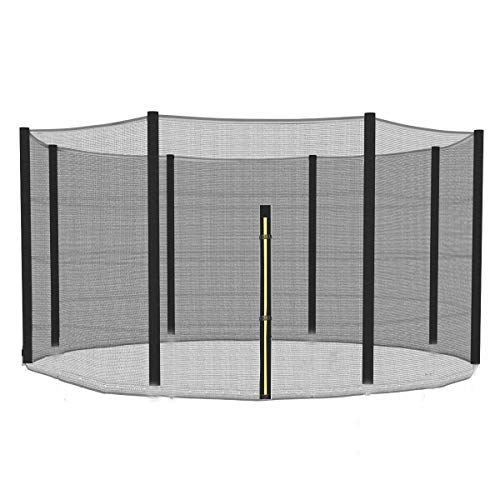 Trampoline 10FT 12FT 14FT Replacement Safety Enclousure Net for 6/8 Straight Poles Round Frame Trampolines (Net Only)