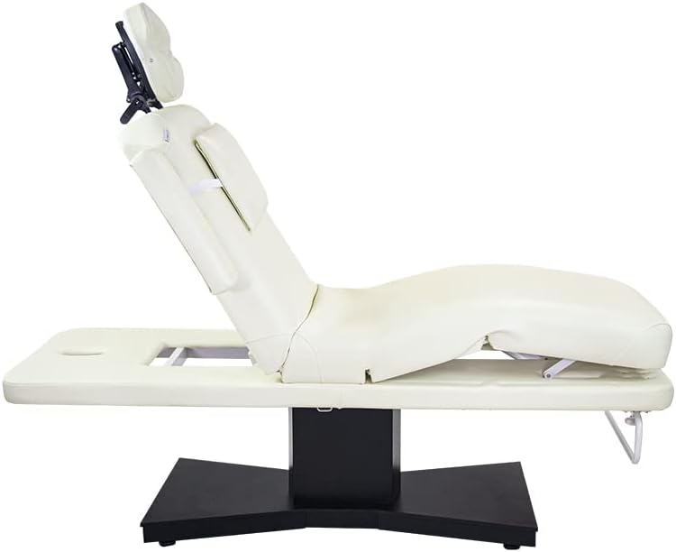 SKINACT Milo 3.0 Motor (with Independent Leg Adjustment) Electric Massage & Facial Bed/Table Beige top and Dark brown base