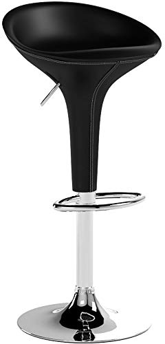 Safavieh Home Collection Shedrack Black Adjustable Swivel Gas Lift 23.2-31.7-inch Bar Stool