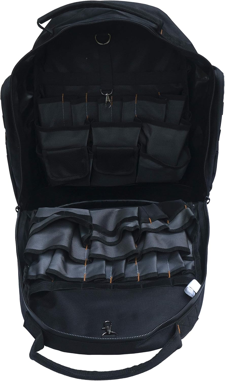 Southwire PROBAGBP Rugged Pro Tool Backpack with Heavy Duty Molded Base, Chest and Padded Shoulder Straps, 28 Pockets, 3 Zippered Pouches, 29 Tool Loops