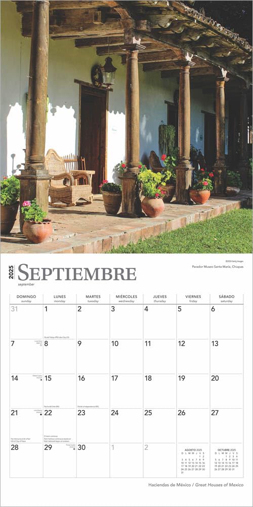 Haciendas de Mexico | Great Houses of Mexico | 2025 12 x 24 Inch Monthly Square Wall Calendar | English/Spanish Bilingual | Plastic-Free | BrownTrout ... Latifundium (Spanish and English Edition)