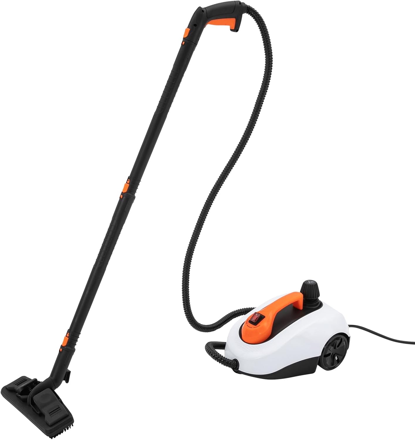 Electric Household Steamer, Steam Cleaner with Towel Cover & Measuring Cup & Ironing Brush Floor Steamer Rolling Cleaning Machine for Car Interiors Furniture Surfaces 14.5×10.2×9.4Inch