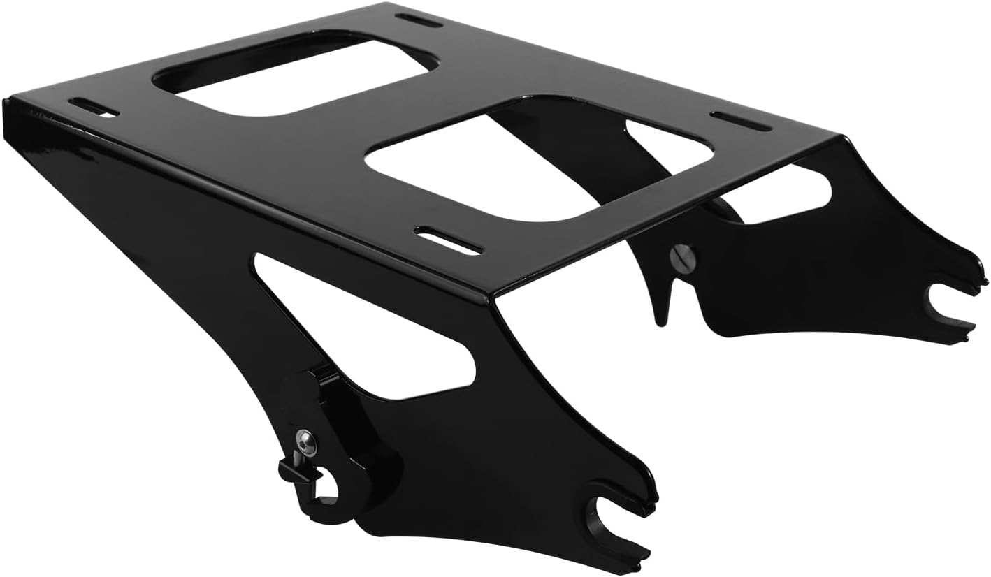 Tour Pack Mounting Rack Trunk Support Rack Detachable Two-up Luggage Rack Extension Frame Compatible for Harley Touring Street Glide Electra Glide Road Glide Road King 2014-2021,Black