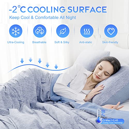 CHOSHOME Cooling Comforter King Size,Cooling Blanket with Q-Max > 0.45 Arc-Chill Cooling Fiber, Cool Sleeping Summer Blanket for Night Sweats Hot Sleeper (90
