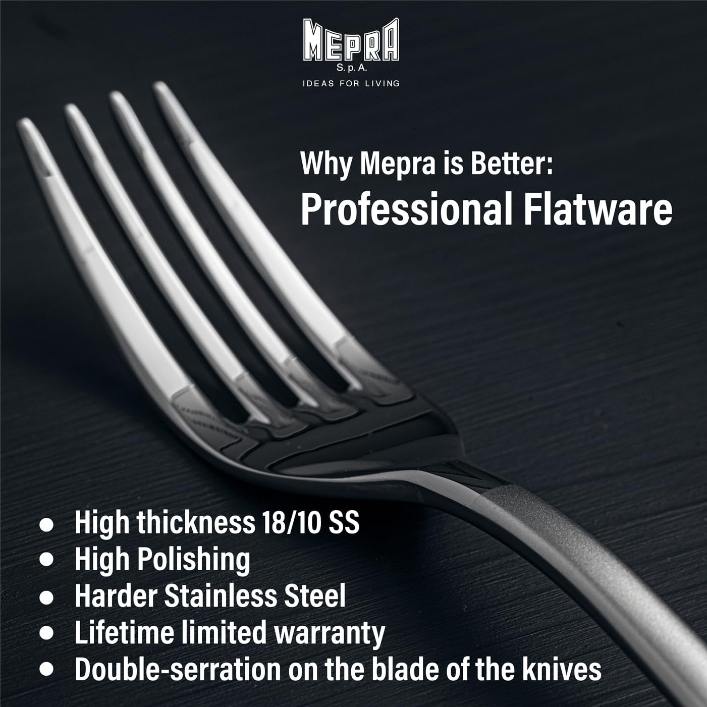 MEPRA 10N722005 Flatware Set, Petroleum