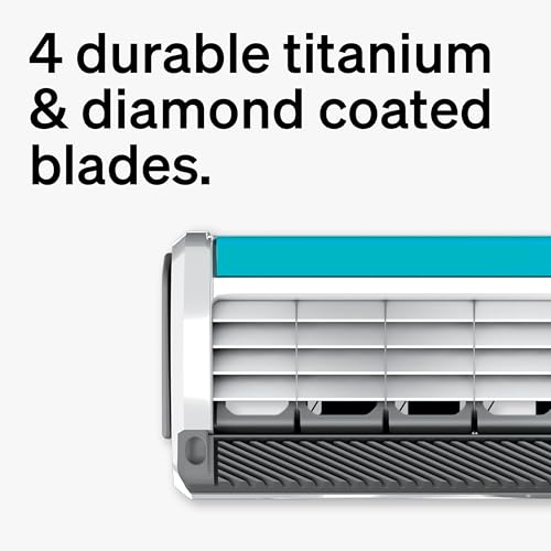 Schick Quattro Titanium Razor with 16 Refill Blades (Packaging May Vary)