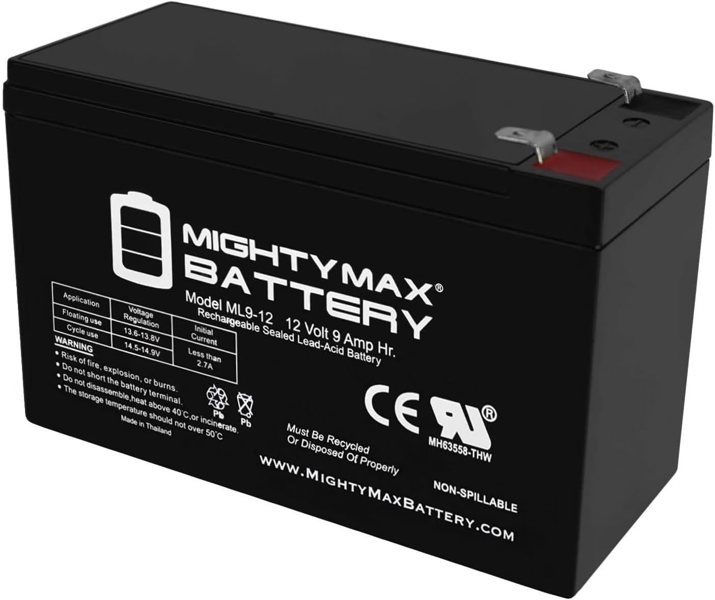 Mighty Max Battery 12V 9AH SLA Compatible for APC RBC8 RBC23 RBC24 RBC25 RBC31 PC9-12