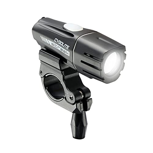 Cygolite Streak– 450 Lumen Bike Light– 5 Night Modes & Daytime Flash Mode– Compact & Durable– IP67 Waterproof– Secured Hard Mount– USB Rechargeable Headlight– for Road & Commuter Bicycles , Black