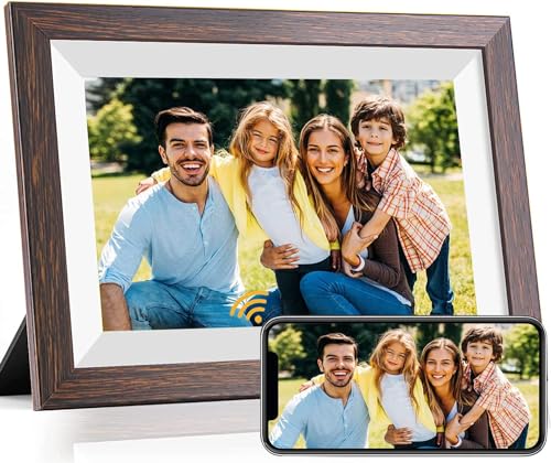 Frameo 10.1 Inch WiFi Digital Picture Frame, 1280x800 HD IPS Touch Screen Photo Frame Electronic, 32GB Memory, Auto-Rotate, Wall Mountable, Share Photos/Videos Instantly via Frameo App from Anywhere…