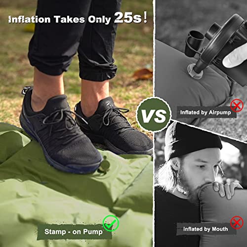 Sleeping Pad - Ultralight Inflatable Sleeping Mat with Built-in Foot Pump, Durable Compact Camping Air Mattress for Camping, Backpacking, Hiking