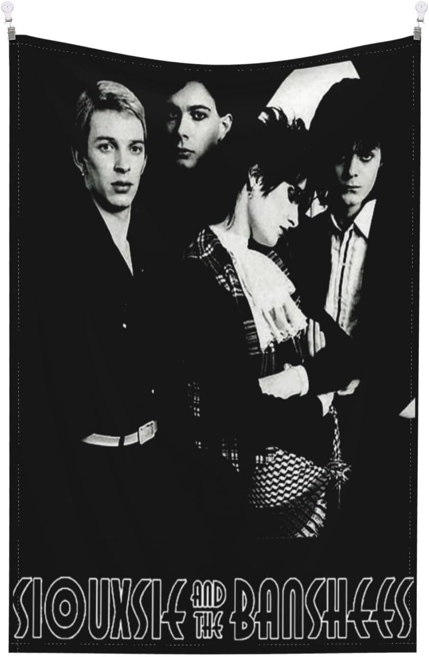 CASOWAT Siouxsie Rock and the Banshees Band Tapestry Wall Art Hanging Tapestries For Living Room Bedroom Home Decor 60X40 inch