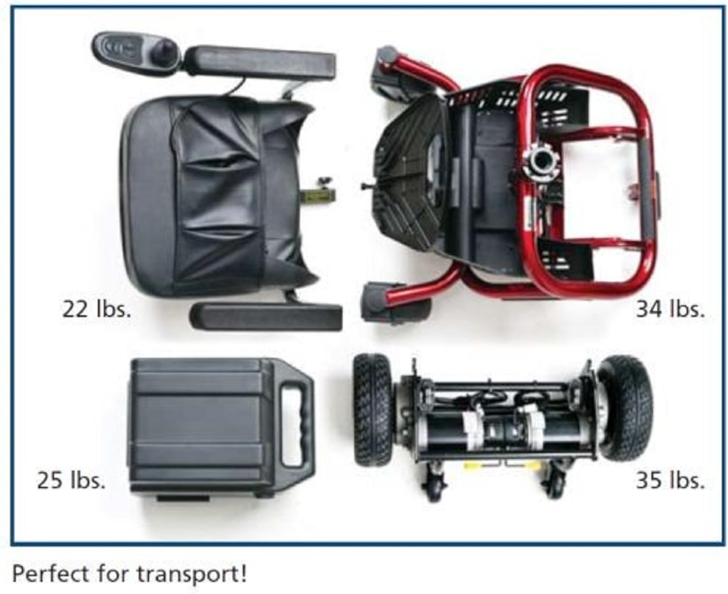 Golden Technologies Envy - Compact Power Chair - Red